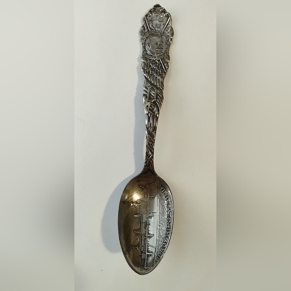 Our Hero Dewey Vintage Flagship Olympia Silver Plate Souvenir Spoon
